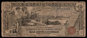 1896 Series $1 Silver Certificate One Dollar Large Note - Fr#224 - G/VG - Picture 1 of 2