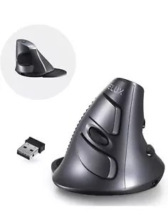 DeLUX Rechargeable Ergonomic Wireless Mouse Silent Reduce Hand/Wrist Pain - Picture 1 of 9