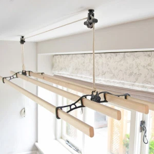 Essential Kitchen Maid® 4 Lath Pulley Clothes Airer - Picture 1 of 9