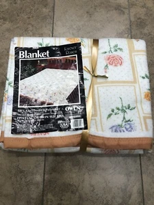 Vintage Owen Manufacturing Co. Full Or Twin Blanket Forever Roses Made In USA - Picture 1 of 6