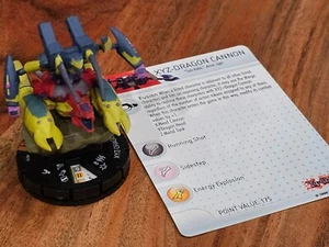 MZ01 HEROCLIX YuGiOh! Serie 3 019 XYZ-DRAGON CANNON CHASE con scheda - Foto 1 di 17