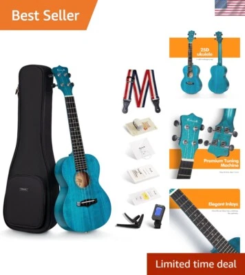 Luxury 23-Inch Mahogany Concert Ukulele - Complete Learning Package Included - Image 1 of 4