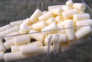 Accordion Bass Buttons Pistons Ivory 7.5x15 mm - Picture 1 of 6