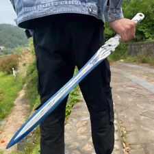 Chinese Wushu Double Edged Sword Sharp Blue 1095 Carbon Steel Blade Dragon Jian