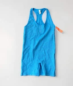 Colsie Blue Athletic One Piece Romper Size XL Stretch NWT Bodysuit - Picture 1 of 5