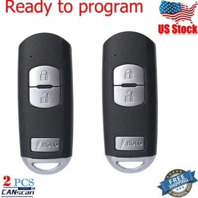 2 nuevos llaveros de repuesto para Mazda CX-3 / CX-5 / 3 mando a distancia inteligente WAZSKE13D01 Foto 1 de 4