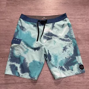 Rip Curl Swim Trunks Mens 34 Blue Cargo Pocket Board Shorts Surf Outdoor Beach - Picture 1 of 9
