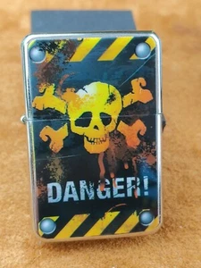 STAR-1 Steel Lighter - WARNING SIGNS - DANGER #L185 NEW in Gift Box! - Picture 1 of 9