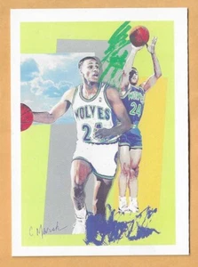 Pooh Richardson Minnesota Timberwolves Checkliste #370 NBA Hoops 1990-91 - Bild 1 von 2