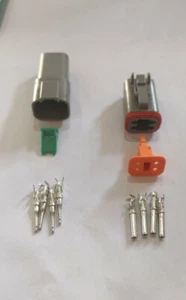 Dt06 Deutsch connector 4 pin easy crimp terminals link haltech ecumaster maxxecu - Afbeelding 1 van 8
