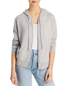 Aqua Light Grey Cashmere Full Zip Hoodie L131415 Womens Size M - Picture 1 of 2