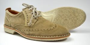 ECCO Wingtip Suede Leather Oxford Shoes (Tan) Men's US 7-7.5 / EU 41