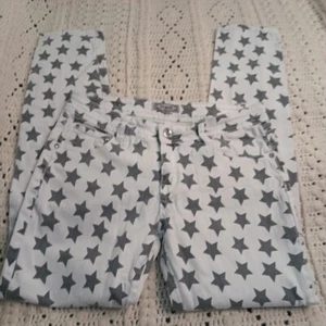 CRUNCH Jeans Juniors Size 13 White All Over Stars Design Cowgirl Rodeo Rock Y2K - Picture 1 of 12