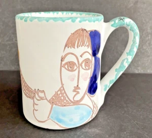 RARE Vietri Italy Desimone Style Mug Stefano Camastra Desuir Hand Painted Vtg - Picture 1 of 13