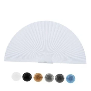 Arch Window Shade Half Circle Arched Non-woven Stick on 36 x 18 Inches 1 White - Picture 1 of 7