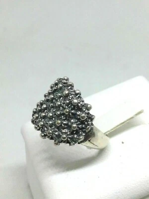 ANELLO FEDE SARDA  FASCIA LARGA ARGENTO BRUNITO  REGOLABILE MIS 13 PUNTINATO - Immagine 1 di 4