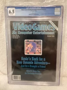 CGC 6.5 Video Games & Computer Entertainment October 1992…cert# 4423528010 - Picture 1 of 9