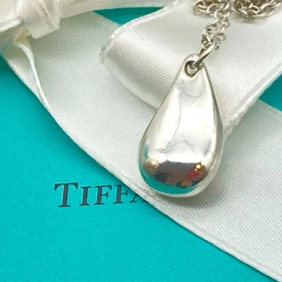 Tiffany & Co. grande collana a goccia ciondolo 24" Elsa Peretti argento 10,3 g - Immagine 1 di 4