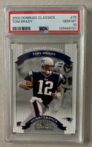 Donruss Classics #75 2002 Tom Brady PSA 10 gemas 💎 Como nuevo - Imagen 1 de 2