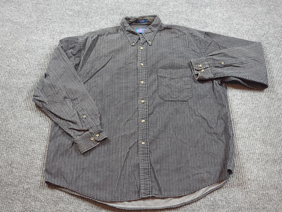 Pendleton Shirt Mens XL Gray Check Long Sleeve Button Outdoor  Cotton Soft - Image 1 of 4