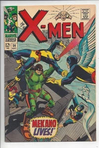 X-Men #36 F (6.0) 1967 -Andru Cyclops Roof-Tossing Action Cover - Picture 1 of 2
