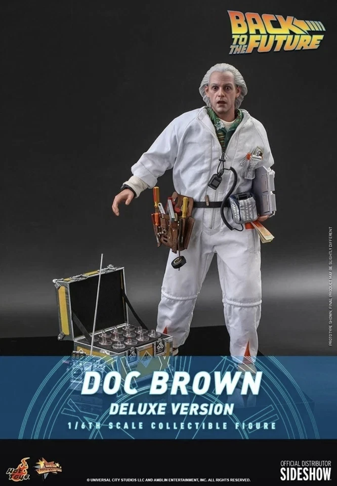 NUEVO Hot Toys MMS610 Regreso al Futuro Doc Brown Versión Deluxe 1/6 Figura BTTF Foto 1 de 4