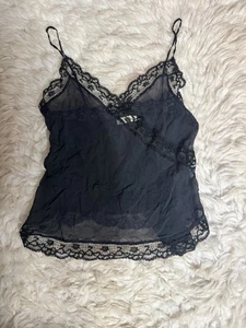 Vintage Patricia Fieldwalker Adagio Collection Damen 100 % Seide schwarz Camisole S - Bild 1 von 8