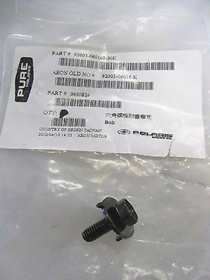 Polaris Scrambler Sportsman 2001-2002 OEM perno hexagonal con lavadora 0450824 cantidad Foto 1 de 4