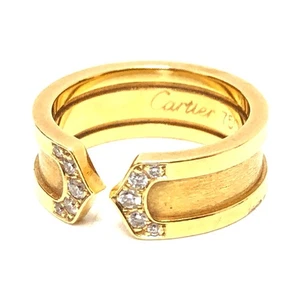 CARTIER K18 Yellow Gold 2C Diamond Ring K18 Yellow Gold Gold - Picture 1 of 10