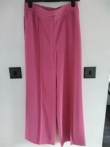 marks and spencer pink wide leg trousers size 12 r - Picture 1 of 5