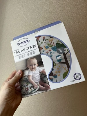 New Boppy Original Pillow Cover Spice Woodland Cotton Blend Fabric 0-12 Months - Image 1 of 3