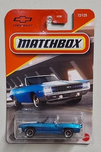 Matchbox New - 2025 Series Car - Blue 1969 Camaro SS 396 Convertible - Picture 1 of 3