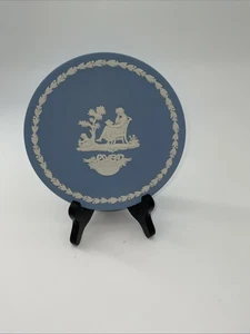 Wedgwood Jasperware Plate Mothers Day 1977 Blue Vintage 6.75” - Picture 1 of 3