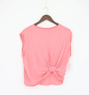 Camiseta VELVET By Graham & Spencer Callista Algodón Slub Cuello Redondo Flor S $108 H14 Foto 1 de 4