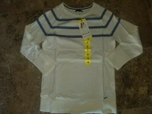 Womens Nautica Navy Striped Sweater Top Shirt Long Sleeve Small Medium - Picture 1 of 2