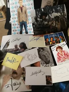 Signed Job Lot AUTOGRAPHS TV Film Music Comedy - Picture 1 of 5