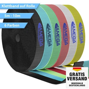 Klett Kabelbinder Klettband Rolle wiederverwendbar Klettverschluss - Bild 1 von 22