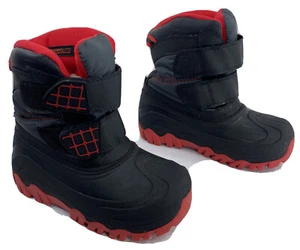 Botas para niño talla 13 negras rojas azules termolita gancho y cierre de bucle de gato y jack - Imagen 1 de 12