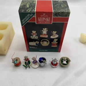 New in Box 1992 Hallmark Keepsake Ornament Sew Sew Tiny Set of 6 Miniatures - Picture 1 of 5