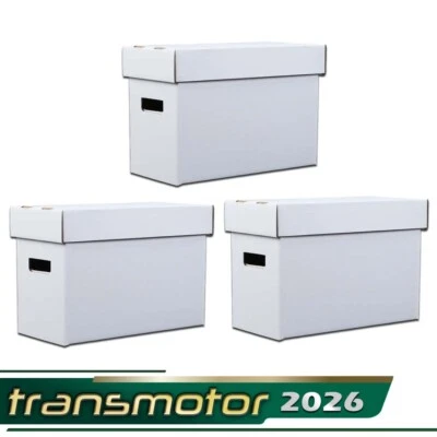 GONEPARTS 3Pcs Short Comic Book Storage Boxes Holds 150-175 Stackable Archival Cardboard