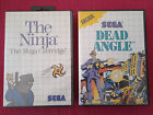 Lot Sega Master System PAL - Dead Angle (sans notice) et The Ninja (complet)