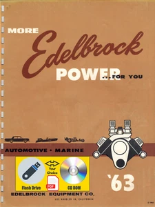 Edelbrock 1963 Speed Equipment and Marine Catalog PDF File USB Flash Drive - Picture 1 of 14