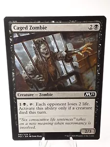 MTG - M21 - Caged Zombie - #091 - Near Mint - Picture 1 of 6