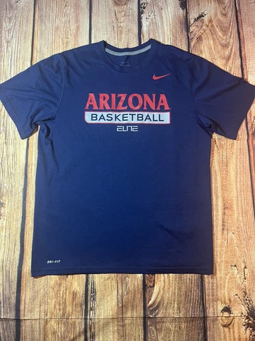 Arizona Wildcats Basketball Nike Elite Dri Fit T-Shirt Tee Size Large S/S NCAA Cover