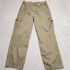 Vintage Britannia Cargo Pants Mens 36x32 Green Cargo Cotton Utility Flat Front - Picture 1 of 13