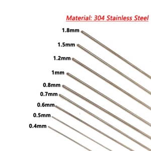 Spring Wire 0.4mm 0.6mm 0.7mm 0.8mm 1mm 1.2mm 1.5mm 1.8mm 304 Stainless Steel - Picture 1 of 6