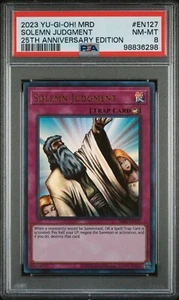 Yu-Gi-Oh! PSA 8 Solemn Judgement MRD-EN127 Metal Raiders 25 aniversario - Imagen 1 de 2