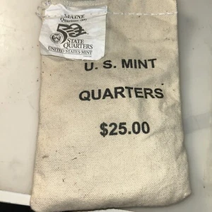 Jido “Jack”s Maine D Unopened bag US Mint 100 Quarters $25Face Val LoBid Free SH - Picture 1 of 4
