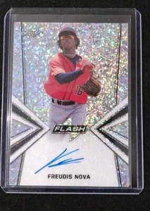 2020 Leaf Flash Freudis Nova Silver Refractor On Card Auto Rookie Housten Astros - Picture 1 of 3