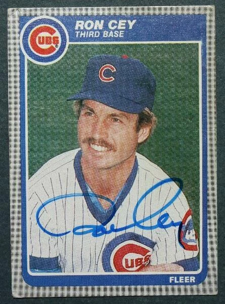 Chicago Cubs star Ron Cey Autographed / signed 1985 Fleer baseball card NICE--- - Image 1 of 1